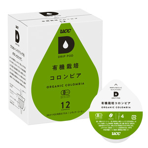 コーヒー UCC カプセル 12P×3箱 挽きたて コロンビア 有機栽培コーヒー豆 100%使用 DRIP POD専用カプセル 静岡県 富士市 [sf103-001]