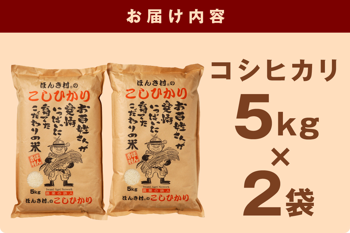【令和6年産】ほんき村のこしひかり(10kg） お取り寄せ 特産 お米 精米 白米 ごはん ご飯 コメ 新米 新生活 応援 準備 １０キロ 10kg 10キロ 【49】
