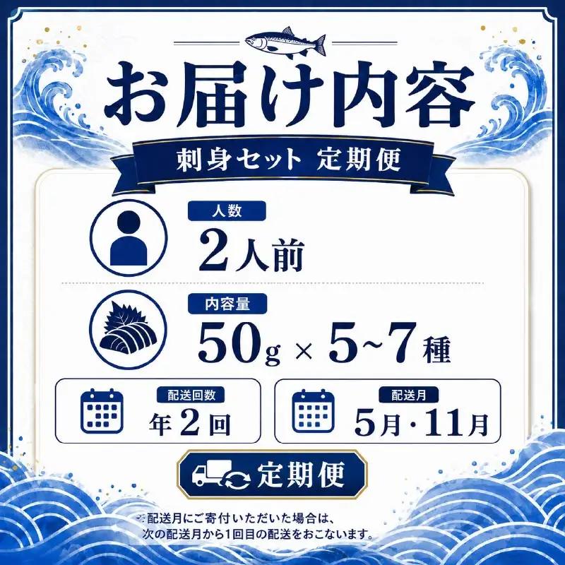 刺身セット 2人前 × 年2回定期便 刺身【AK】