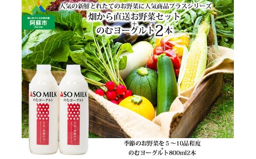 
										
										季節のお野菜セットと阿部牧場のむヨーグルト800ml×2本セット
									