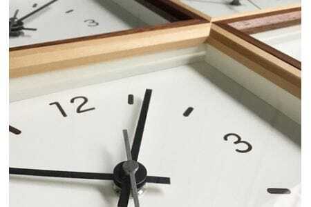 KATOMOKU 少し小さな木枠時計（ウォールナット）