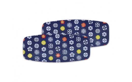 タツクラフト 友禅和紙おしぼりトレー 2枚セット 小花 小紋