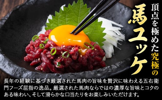 馬肉 馬さくらユッケ 125g × 2パック 250g 五右衛門フーズ 《60日以内に出荷予定(土日祝除く)》 熊本県 球磨郡 山江村 馬肉 肉 国産 馬 さくら ユッケ 小分け 送料無料