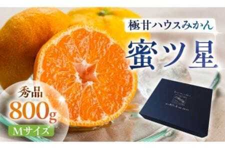 ≪今が旬！≫ 濃厚ハウスみかん『蜜ツ星』秀品 800g（Mサイズ8玉）みかん