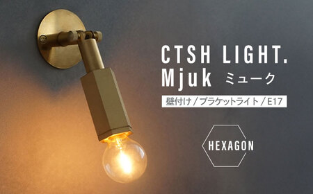 CTSH LIGHT. Mjuk ミューク ＜HEXAGON E17＞ 壁付け ブラケットライト 瑞浪市 / ジオニック 照明器具 ソケット 真鍮 ゴールド[AZBQ132]