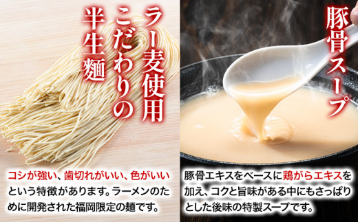博多とんこつラーメン 5人前(めん×5 スープ×5) 豚骨 とんこつ ラーメン 送料無料《30日以内に出荷予定(土日祝除く)》 福岡県 鞍手郡 鞍手町 スープ付き 半生ラーメン ラー麦麺 ラーメン