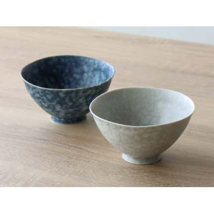 有田焼 グレーマットホワイト ルリマットホワイト ペア茶碗 お茶碗 夫婦茶碗 お茶碗 おしゃれ お茶碗 シンプル お茶碗 軽量 お茶碗 山忠 A14-110_イメージ2