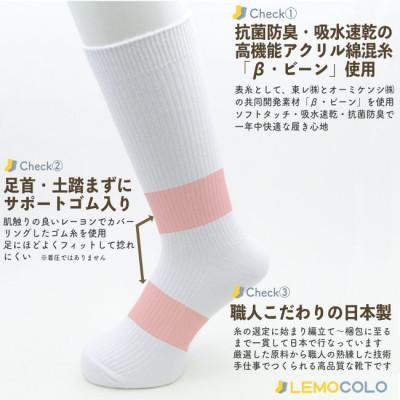 ふるさと納税 半田市 【半田市】26〜28cm　抗菌防臭サポーターソックス　白靴下10足組 |  | 02