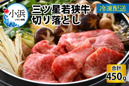  三ツ星 若狭牛 切り落とし 450g 牛肉 [A-014001]