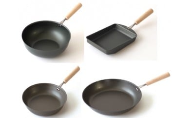 ナノエンボス 鉄フライパン4点セット FC020041
