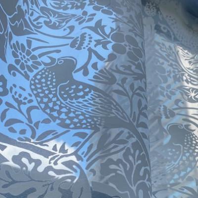 ふるさと納税 岡崎市 ウィリアムモリス　レースカーテン　200　いちご泥棒　リビング階段などに　突っ張り棒仕様　 |  | 02