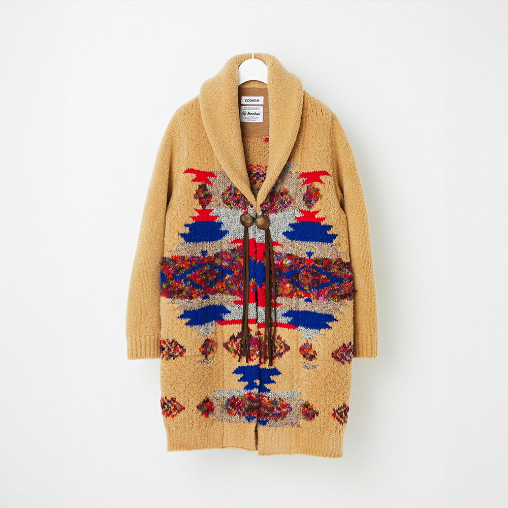 【ふるさと納税】 Yonetomi 米富繊維 NATIVE JACQUARD COAT BEIGE ベージュ 服 洋服 ユニセックス メンズ レディース ブランド 数量限定 山形県 山辺町 送料無料 yt-chncb