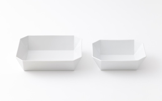 
            【セット】【1616 / arita japan】有田焼／TY Square Bowl White　150・184サイズ　2客セット
          