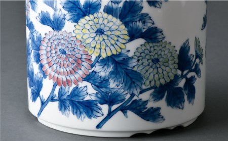 【波佐見焼】骨壺 菊紋様【洸琳窯】【ふるなび限定】FN-Limited [GE32]  波佐見焼