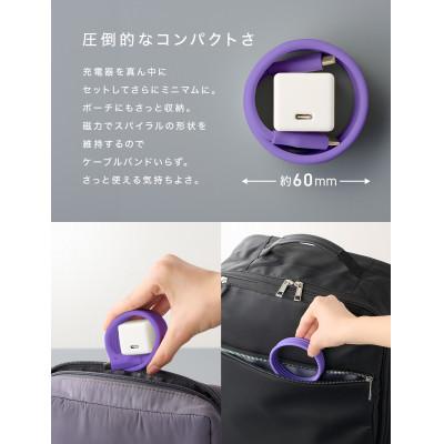 ふるさと納税 守口市 CIO スパイラルシリコンケーブル CtoC 1m  充電ケーブル USB-C(パープル) |  | 03