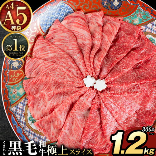 【ふるさと納税】黒毛和牛 A4〜A5等級 選べる 霜降り 赤身 すき焼き しゃぶしゃぶ 極上 スライス 300g 600g 1200g 数量限定 先行予約 牛肉 冷凍 くまもと黒毛和牛 《7-14日以内に出荷予定(土日祝除く)》 冷凍庫 個別 以内 ブランド牛 1kg 以上 1.2kg 赤身 霜降り お歳暮