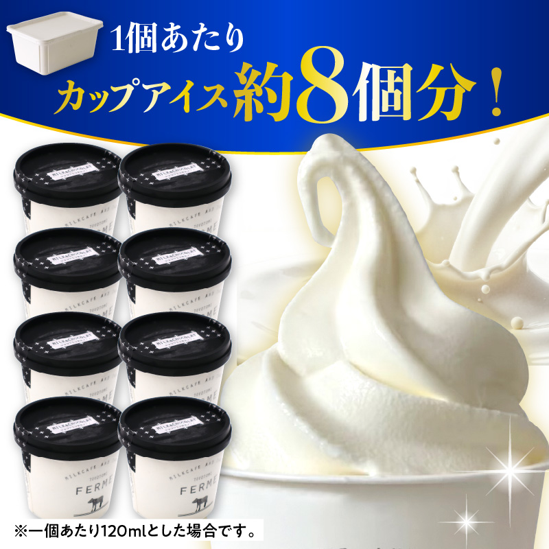 とよとみ牛乳ソフトクリーム パーティーサイズ【ミルク/季節のミックス 各1個1L（計2L）】｜訳あり 業務用 ファミリーサイズ ミルク/季節のミックス 2L