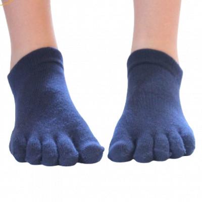 ふるさと納税 海陽町 【婦人サイズ22〜24cm/スニーカー丈/ネイビー】五本指消臭ソックス2足セット