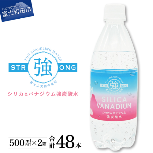 シリカ＆バナジウム強炭酸水PET500ml×2箱(48本入)友桝飲料