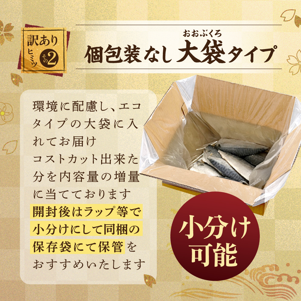 【先行予約】今秋以降発送予定【訳あり】無塩 サバ フィレ 2kg