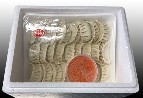 餃子25個×1P、いくら醤油漬け100g×1P A-36042