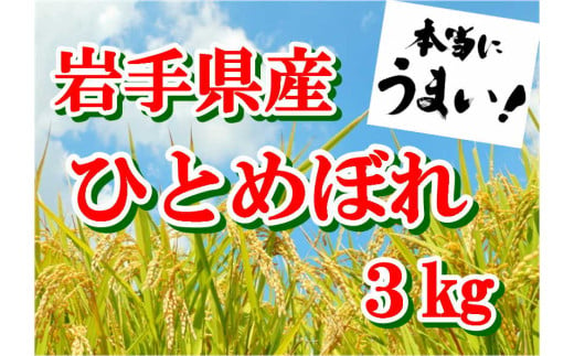 【令和6年産】岩手県産ひとめぼれ3kg 【1818】