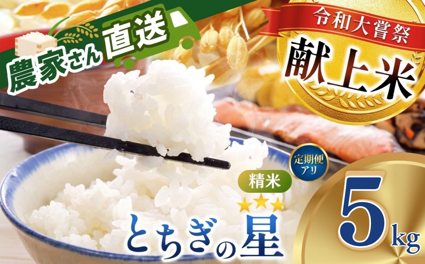 
                  【チョイス限定】数量限定 米 5㎏ とちぎの星【2026年先行予約】こめ コメ 精米 令和大嘗祭献上米 真岡市産 
                
