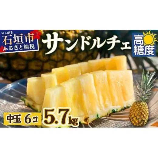 石垣島産 中玉サンドルチェ６玉 合計約5.7kg 