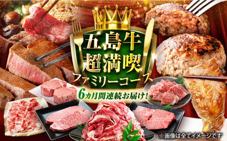 【6回定期便】大満足！五島牛 ファミリー特撰コース 五島市/五島市ふるさと納税[PZX029]