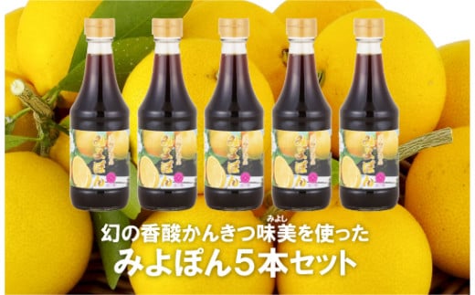 幻の香酸かんきつ味美(新種和レモン)を使ったみよポン5本