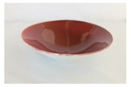 辰砂釉の陶芸作品「鉢」【18112】