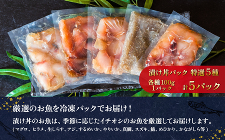 漬け海鮮丼 5種×2パック 計10食セット 海鮮丼  漬け丼 魚介