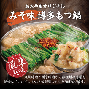 【定期便】博多もつ鍋おおやま　もつ鍋みそ味3人前　6回（毎月）コース 06T-017