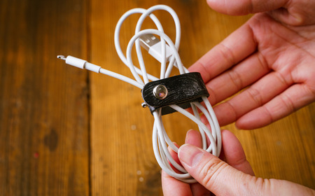 ブライドルレザーコードクリップ＜2本＞｜コードクリップ 革小物 革製品 ブライドルレザー 革 職人  埼玉県 草加市