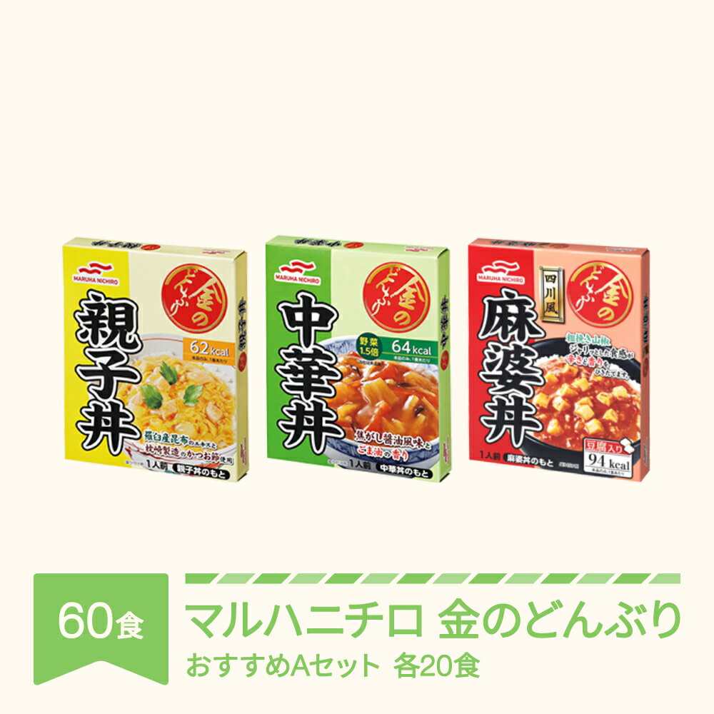 【ふるさと納税】マルハニチロ 金のどんぶり レトルト 丼ぶり 常温 60個セット おすすめセットA 送料無料