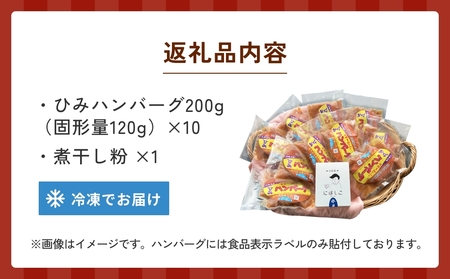 ひみハンバーグと煮干し粉のセット 富山県 氷見市 煮干 惣菜 調味料　ハンバーグ