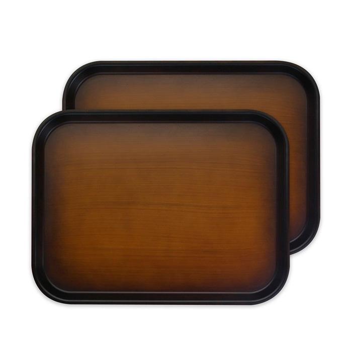 【ふるさと納税】カラフルピノトレー L 39cm 木目 2枚組 タツクラフト 【Tk58】 | 橋本達之助工芸 TATSU-CRAFT おしゃれ 送料無料 日用品 インテリア ランチ