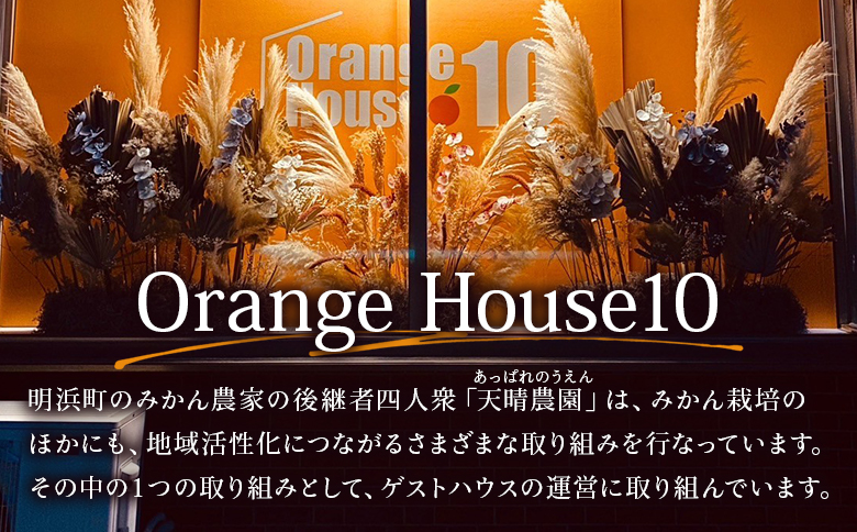 ＜Orange House10 宿泊券（１名様）＞ ゲストハウス 古民家 宿 泊まり 利用券 旅行 トラベル 1泊 リラックス リノベーション 愛媛県 西予市