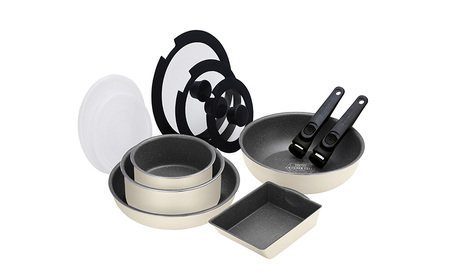 【最短翌日配送】フライパン セット 12点 セット 取っ手が取れる DCI-T12S アイボリー アイリスオーヤマ