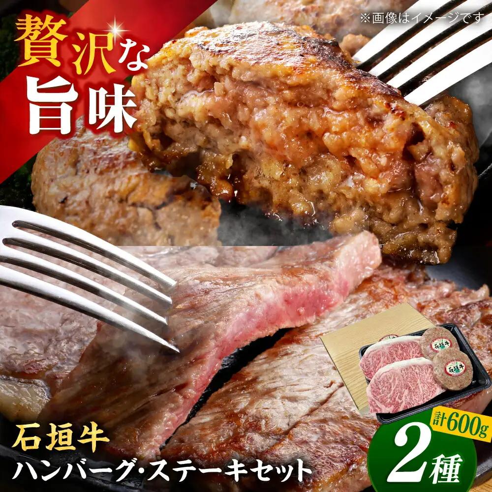 ハンバーグ 沖縄県産 石垣牛 ハンバーグ・ステーキセット 計600g  BCAZ005 肉