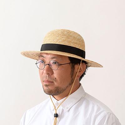 ふるさと納税 春日部市 春日部市伝統工芸品 田中帽子店麦わら帽子ロジャー:BK　頭囲59cm　UK-H105-NABK |  | 02