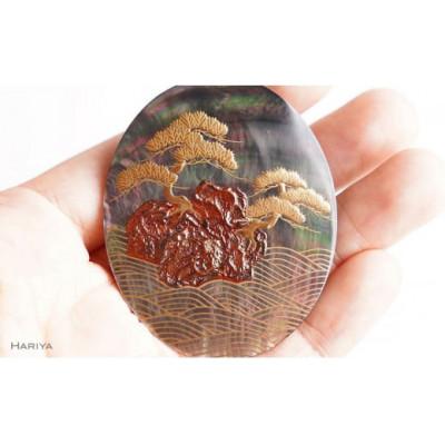 ふるさと納税 加賀市 松島蒔絵黒蝶貝ブローチ |  | 03