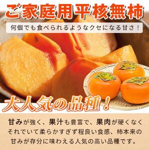 【ご家庭用】平核無柿（ひらたねなしがき）約７.５kg 和歌山秋の味覚【2024年発送】
