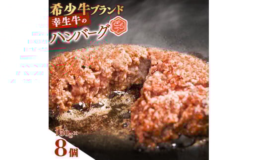 幸せを運ぶ牛《幸生牛》希少牛 ハンバーグ 150g×8個 015-D-YL042