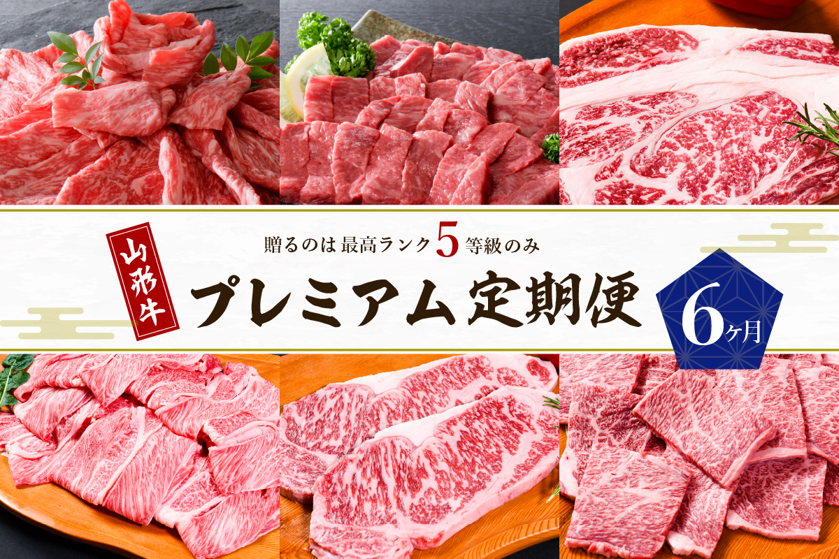 【数量限定】山形牛 最高級 プレミアム6ヶ月定期便　〜贈るのは【最高ランク】5等級のみ！〜