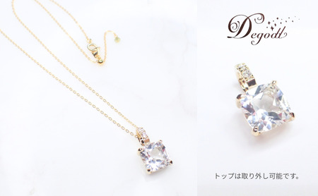 ホワイトトパーズSQネックレス　天然石アクセサリー ペンダント ネックレス 天然石ネックレス ジュエリー レディースアクセサリー 宝石 ペンダントトップ