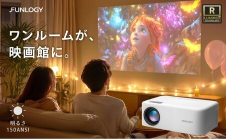 プロジェクター FUNLOGY Projector 小型 家庭用 コンパクト ポータブル ホームシアター 家電 千葉市