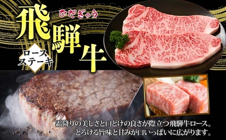 飛騨牛 ロースステーキ 200g×2 計400g 国産牛 牛 牛肉 ビーフ 日本産 ブランド牛 和牛 お肉 ロース ステーキ 霜降り 霜降り肉 旨味 甘み ジューシー 柔らか 丼 グリル 本格的 おも