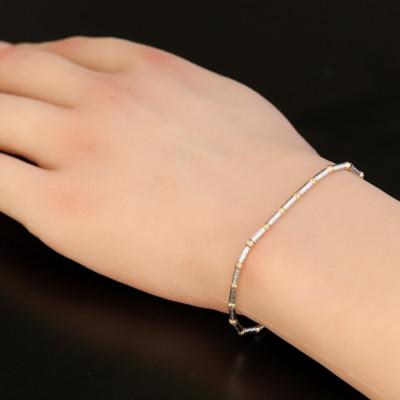 ふるさと納税 山梨市 K18/K18WGパイプボールブレスレット【長さ18cm】 |  | 02