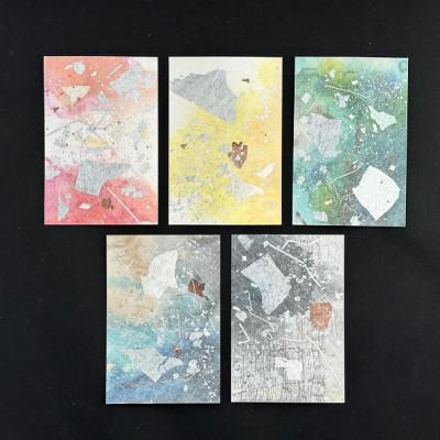 ふるさと納税 中野市 箔ポストカード　5枚選-7